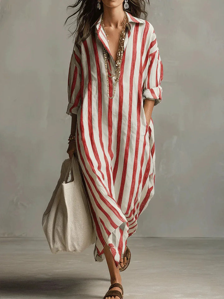 Amaris Linen Long Shirt Dress - Image 6