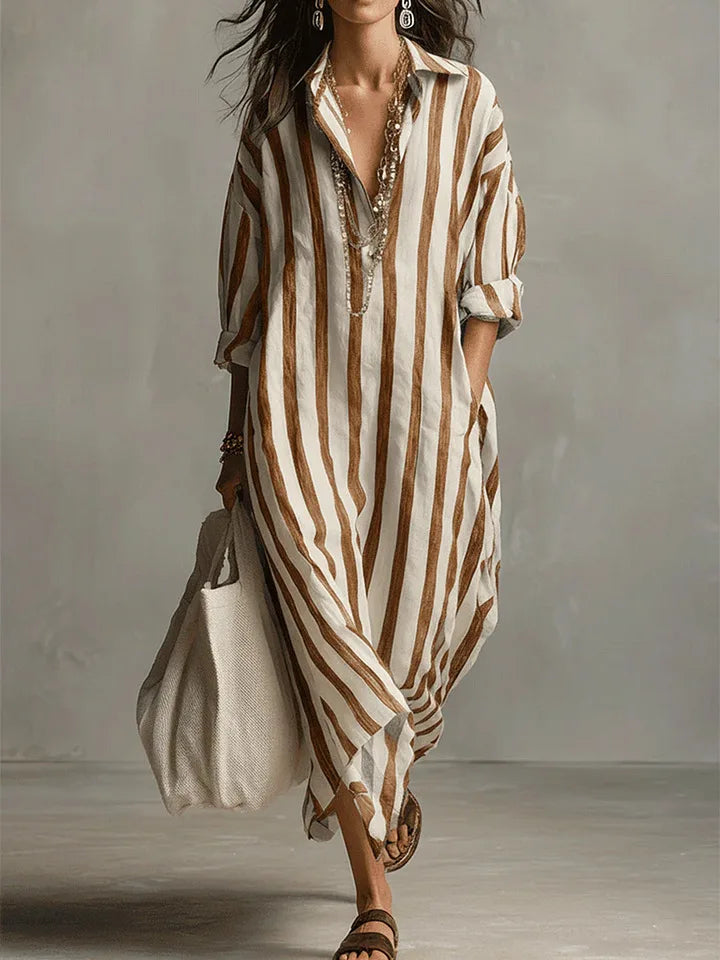 Amaris Linen Long Shirt Dress - Image 7