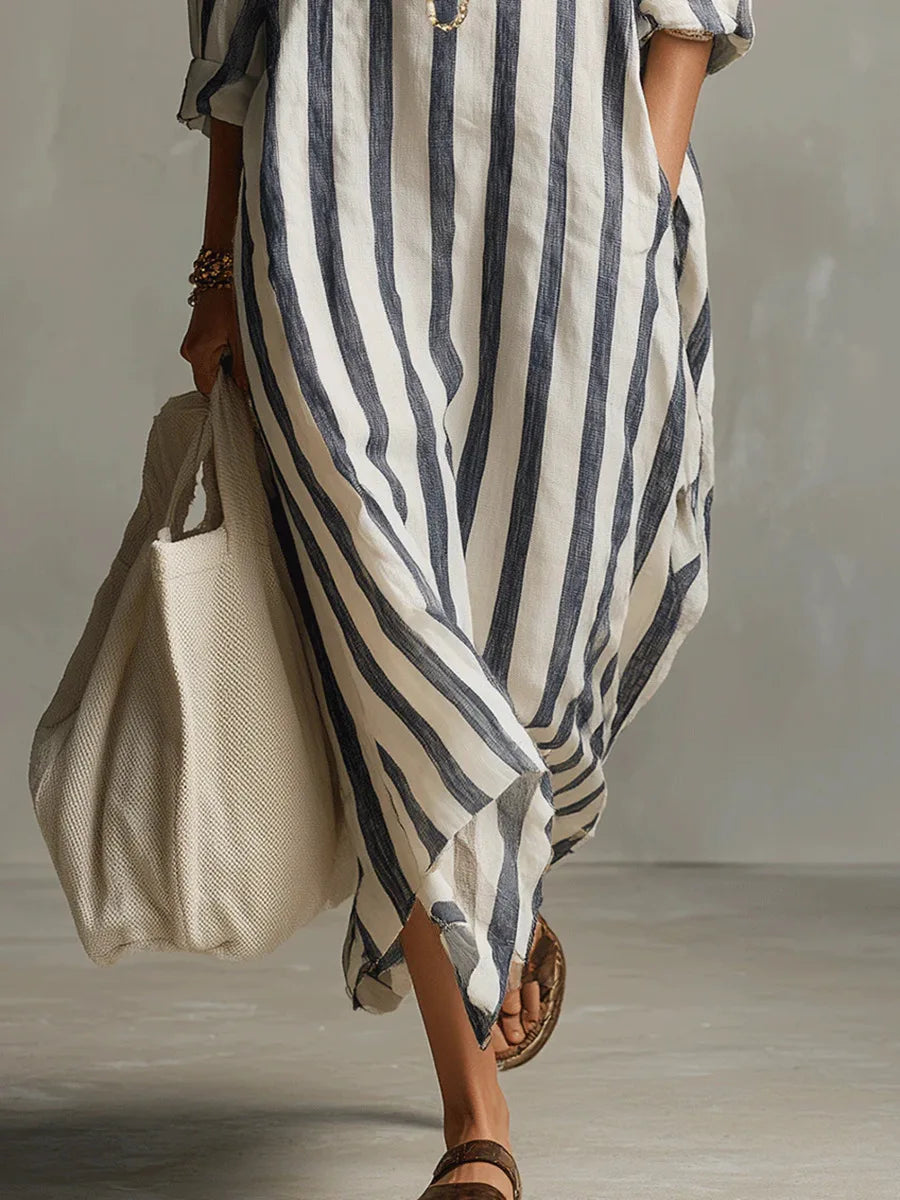 Amaris Linen Long Shirt Dress - Image 4