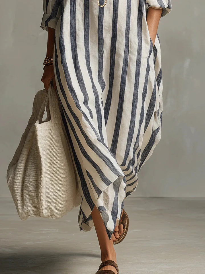 Amaris Linen Long Shirt Dress - Image 4