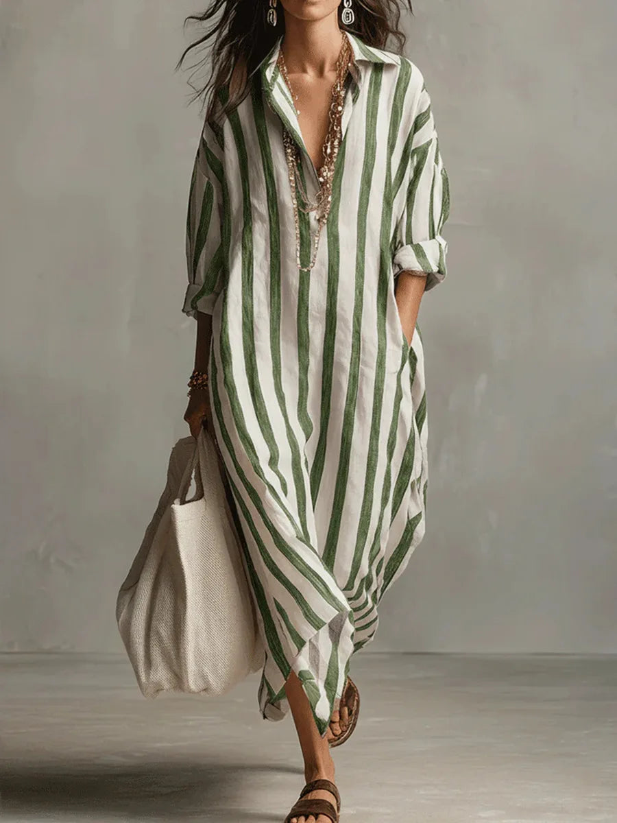 Amaris Linen Long Shirt Dress - Image 5