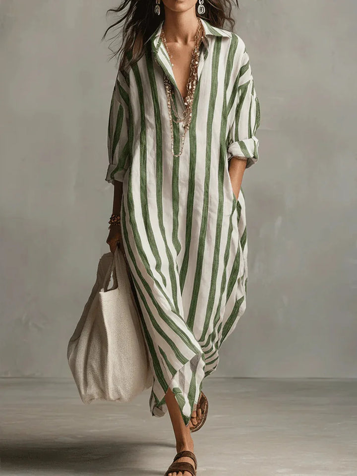 Amaris Linen Long Shirt Dress - Image 5