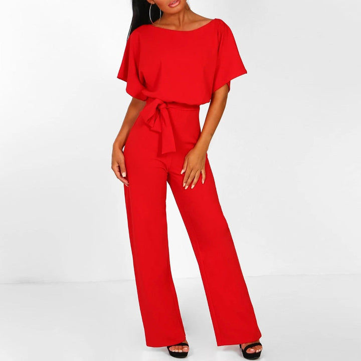 Imera - Damen Fledermaus Jumpsuit Mit Bindung