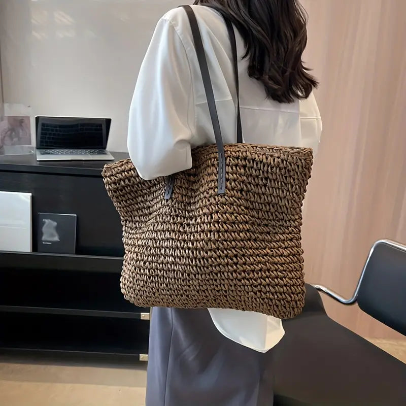 Almirea - Stroh Strandtasche Damen