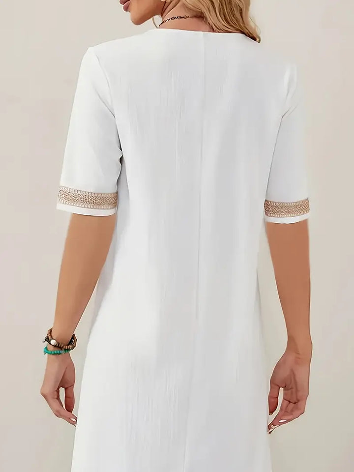 Women Linen Summer Dress Casual Flowy Lightweight - Image 2