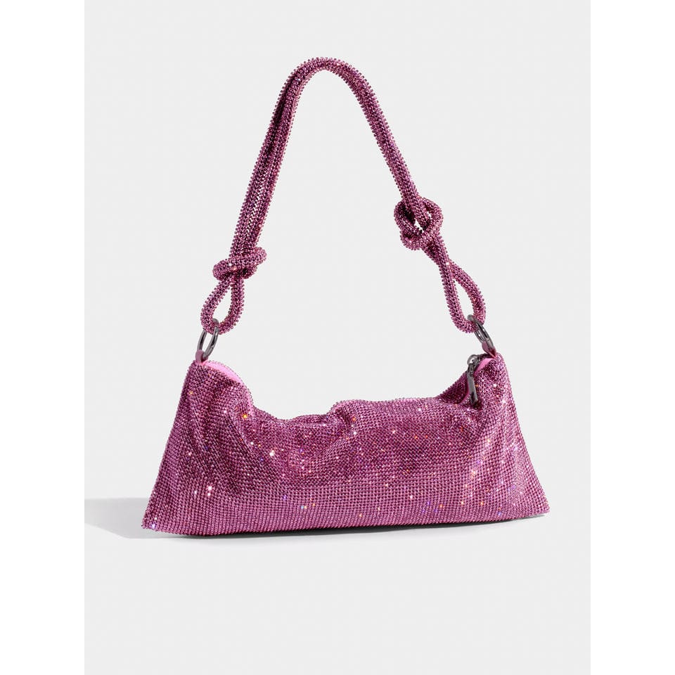 Damen Strass Abendtasche Glitzer Clutch geknotet - Image 11