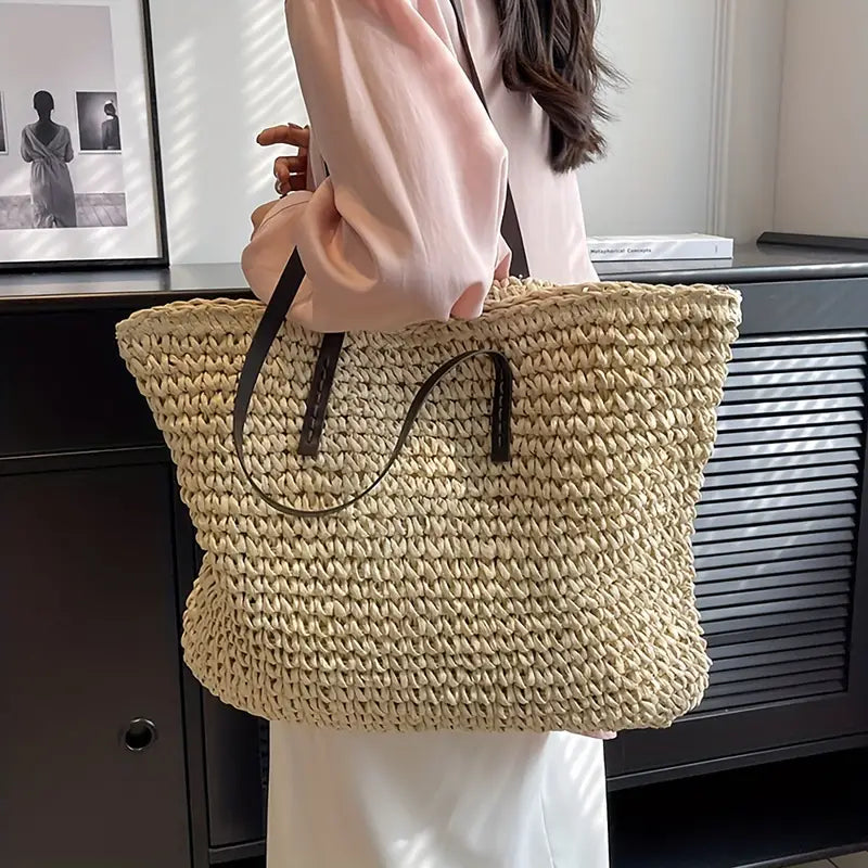 Almirea - Stroh Strandtasche Damen