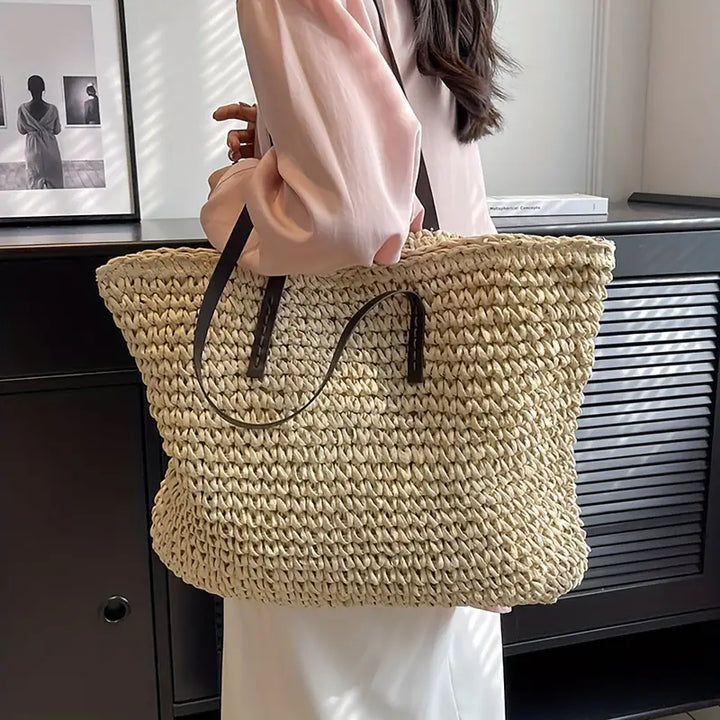 Almirea - Stroh Strandtasche Damen