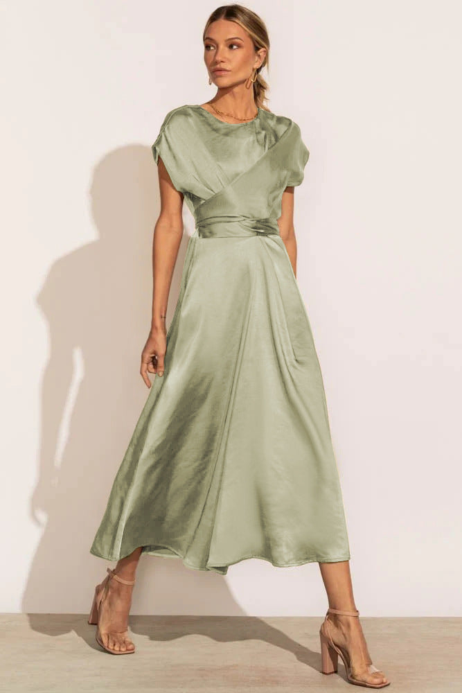 Janelisse - Elegantes Seiden Midikleid