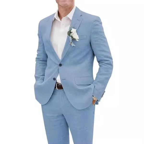 Lucéon - Leinen Slim Fit Herrenanzug