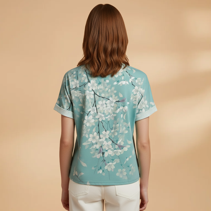 Rayluna - Oversize Damen T Shirt Rundhals Kurzarm