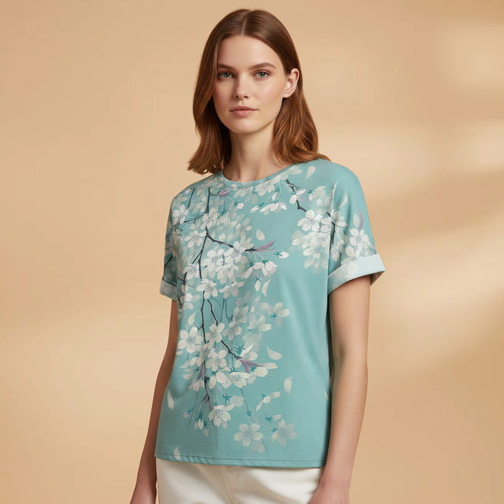 Rayluna - Oversize Damen T Shirt Rundhals Kurzarm