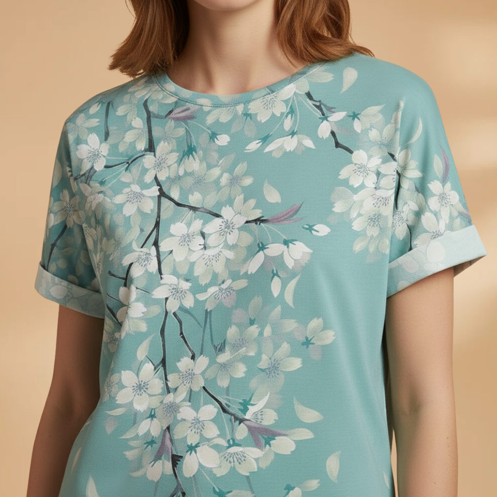 Rayluna - Oversize Damen T Shirt Rundhals Kurzarm