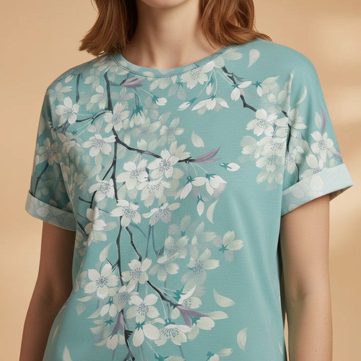 Rayluna - Oversize Damen T Shirt Rundhals Kurzarm