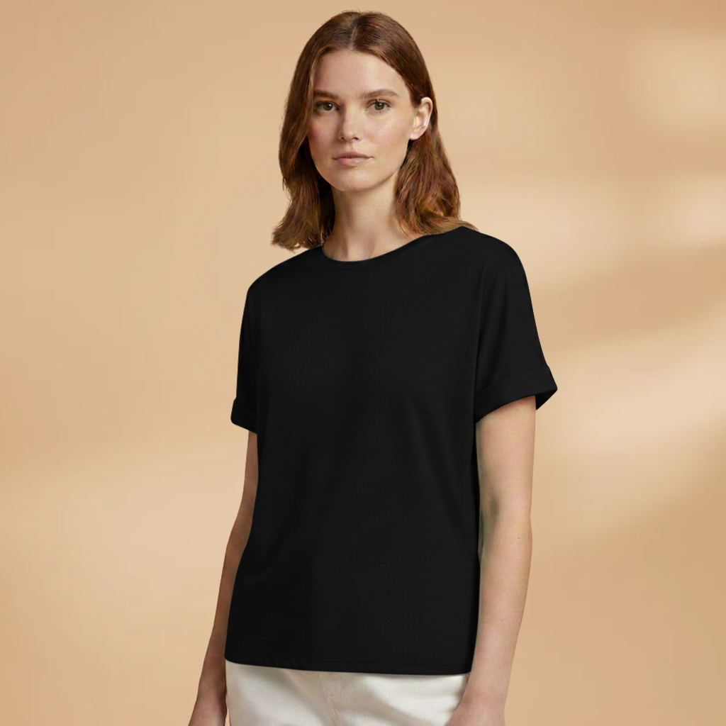 Rayluna - Oversize Damen T Shirt Rundhals Kurzarm
