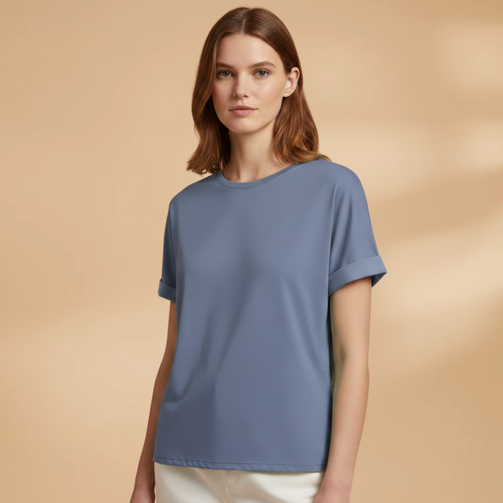 Rayluna - Oversize Damen T Shirt Rundhals Kurzarm