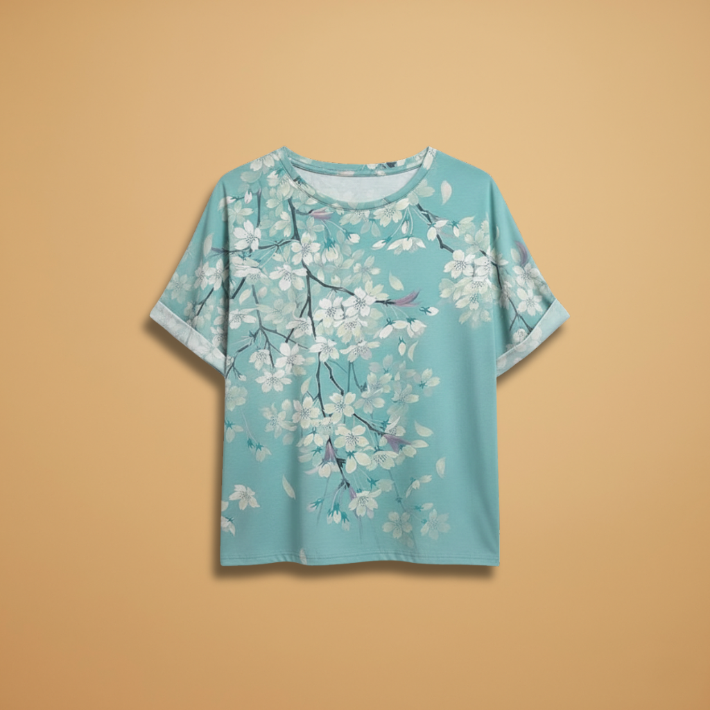 Rayluna - Oversize Damen T Shirt Rundhals Kurzarm