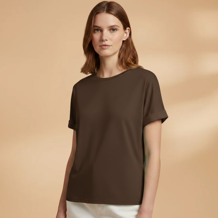 Rayluna - Oversize Damen T Shirt Rundhals Kurzarm