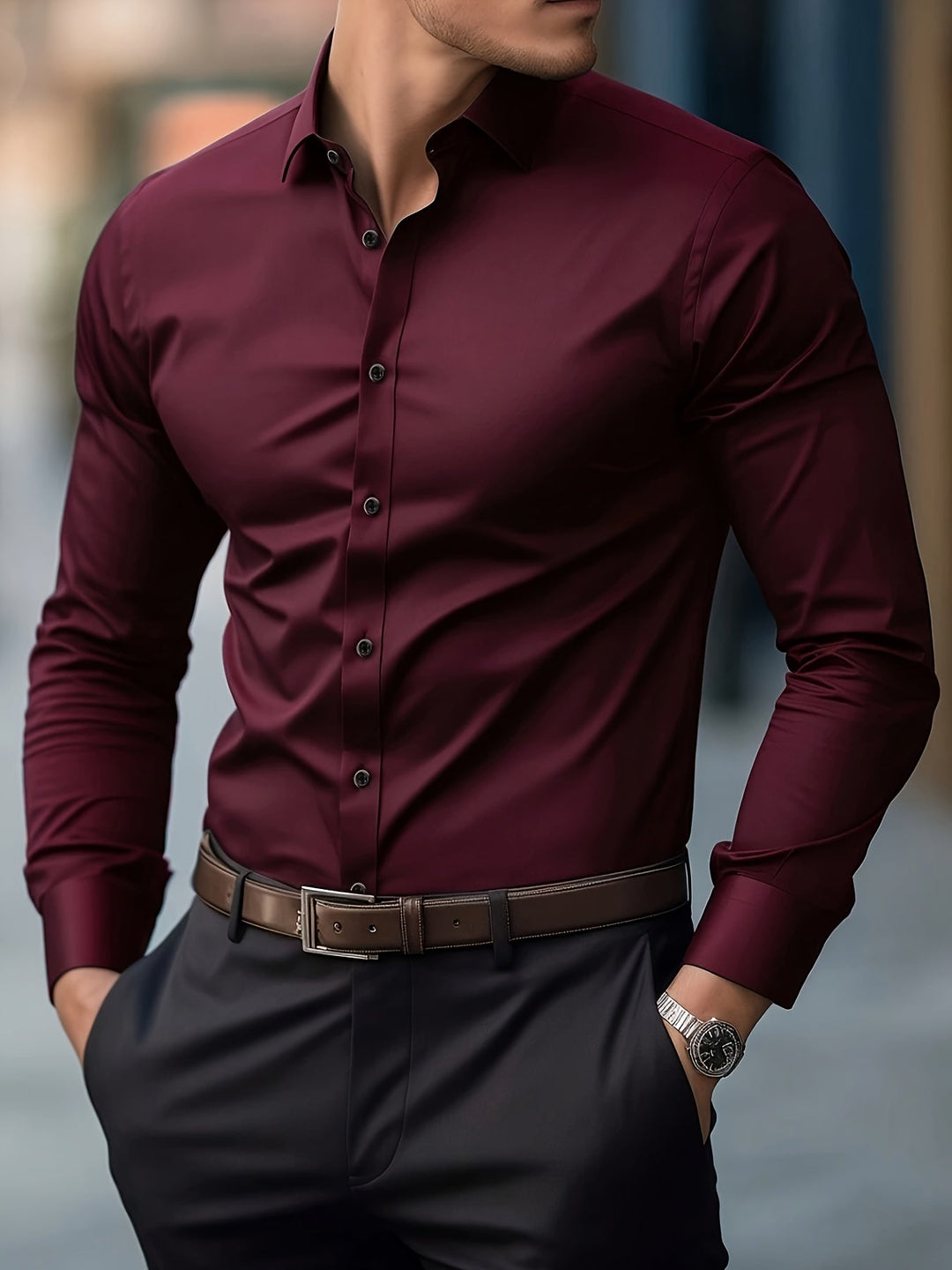 Leon | Raffiniertes Langarm-Businesshemd - Image 7