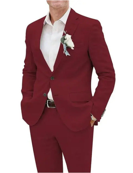 Lucéon - Leinen Slim Fit Herrenanzug