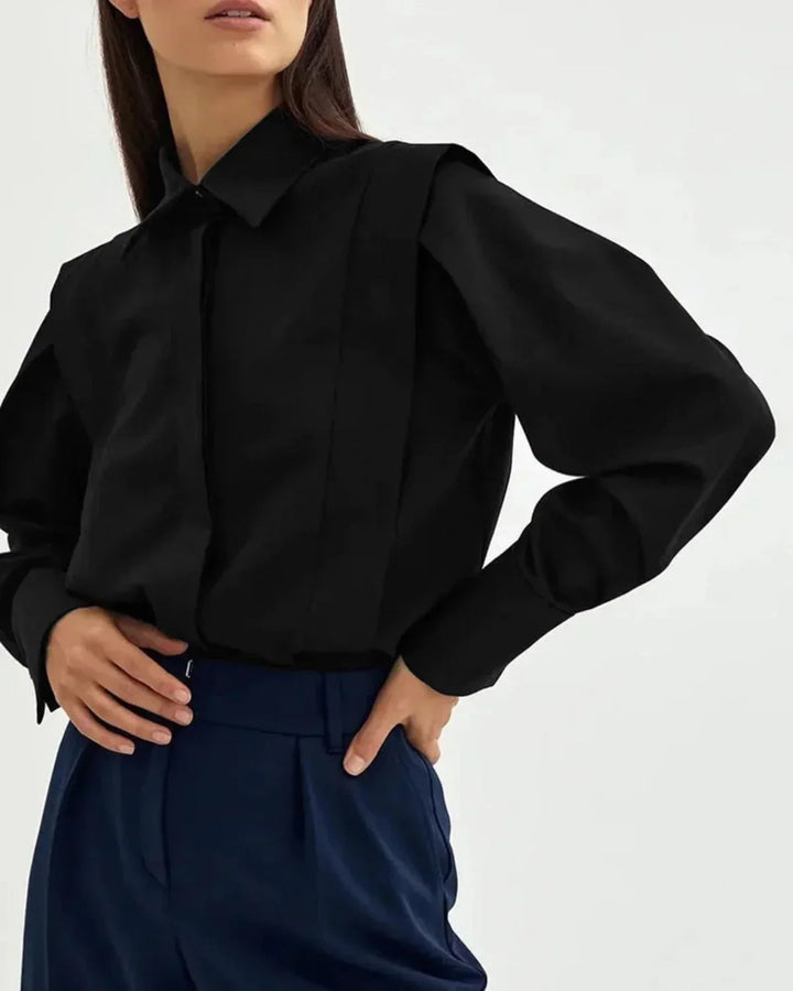 Ranya - Locker Damenbluse Mit Knopfleiste