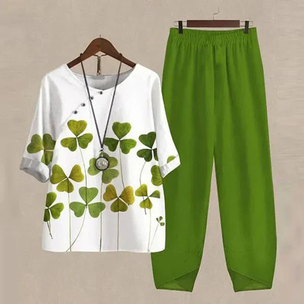Women Two Piece Matching Shirt Pants Lounge Set - Image 9