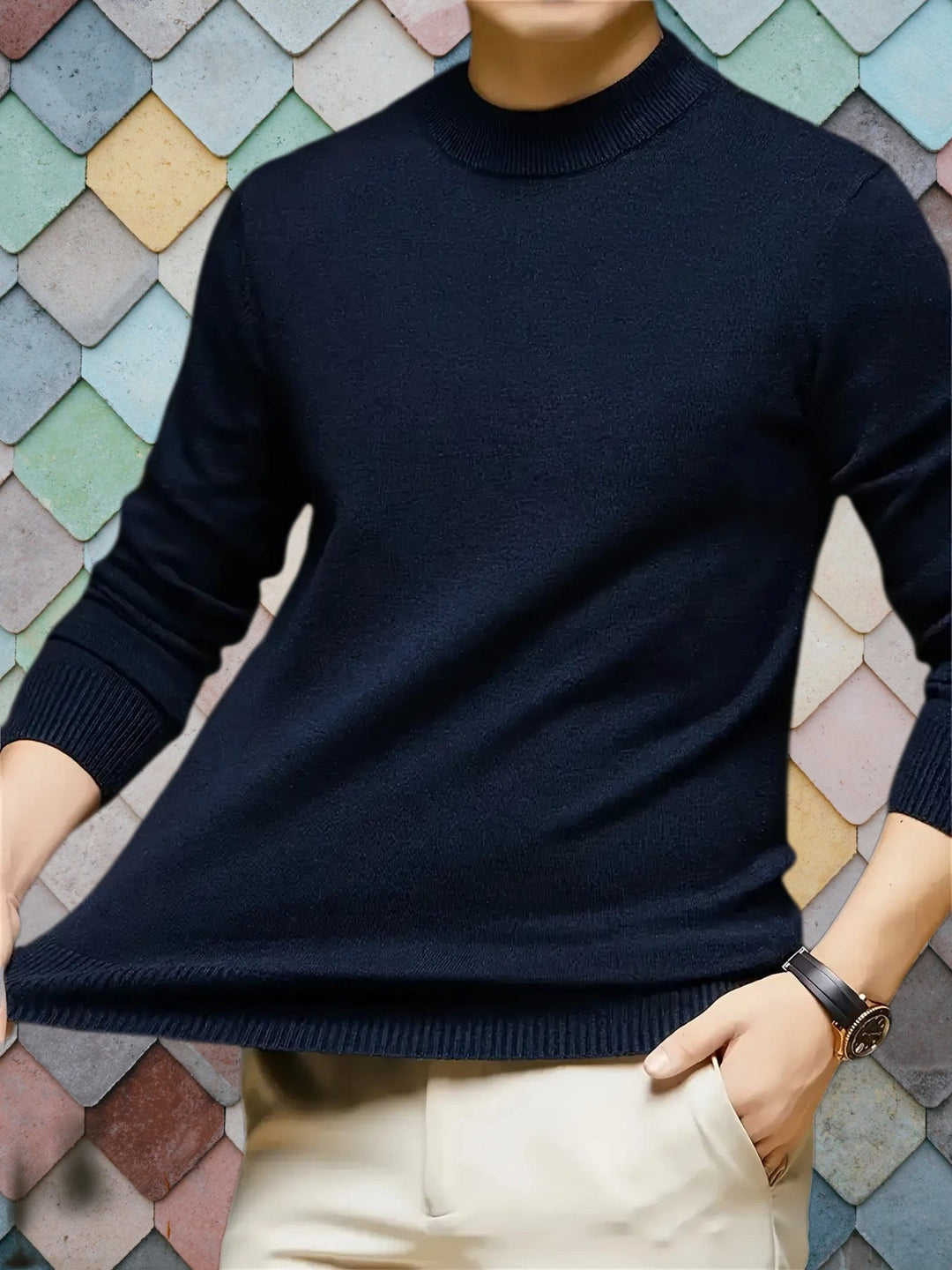 Cedric | Gemütlicher Mock-Neck-Pullover - Image 4