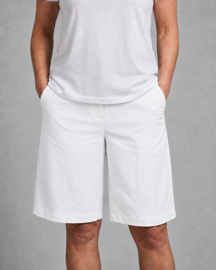 Women's High Waisted Knee Length Wide Leg Bermuda Shorts - Image 5