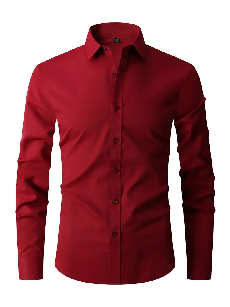 Men's Long Sleeve Button-Down Dress Shirt Smart Casual - Image 5