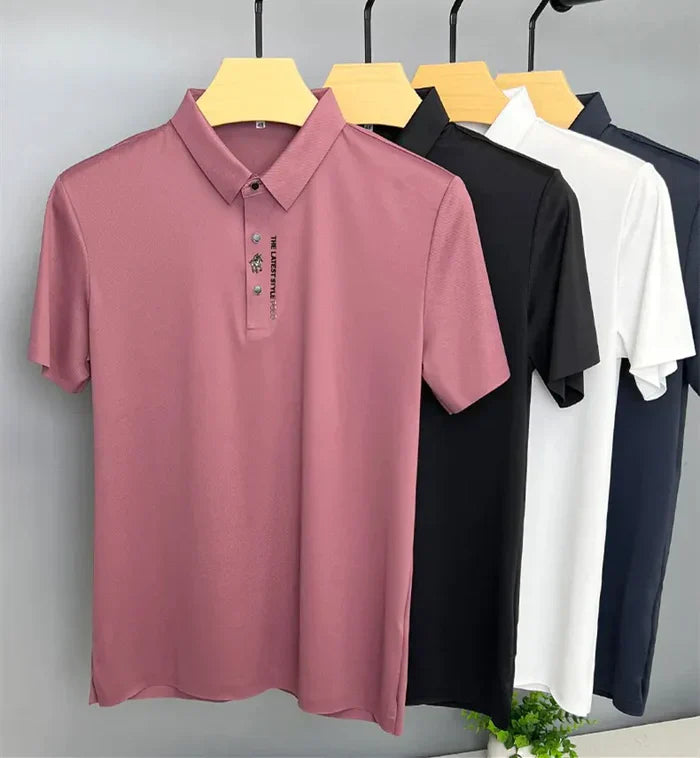 Solvian - Knitterfreies Polo Shirt Herren Sommer