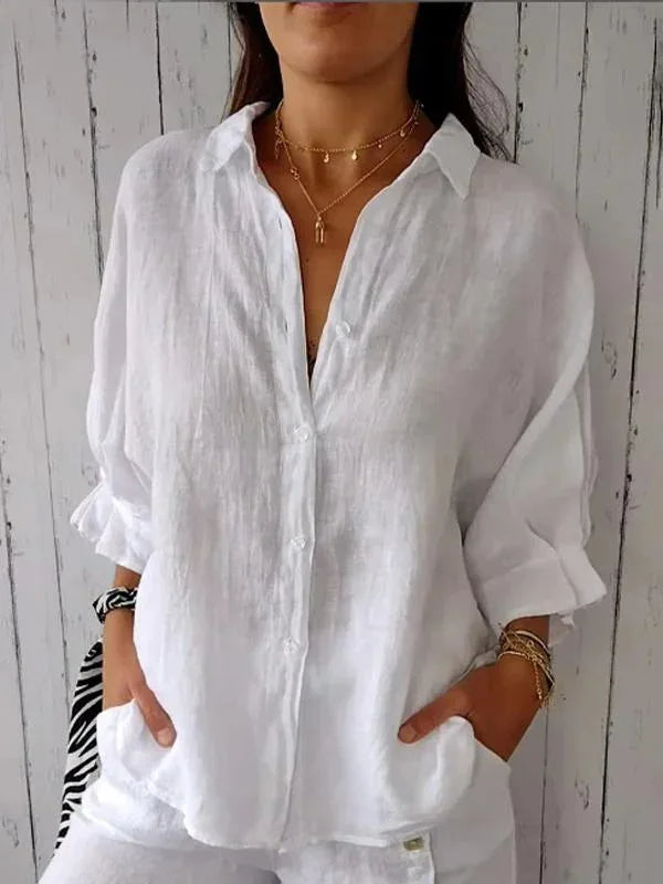 Paige - Damen Leinenbluse