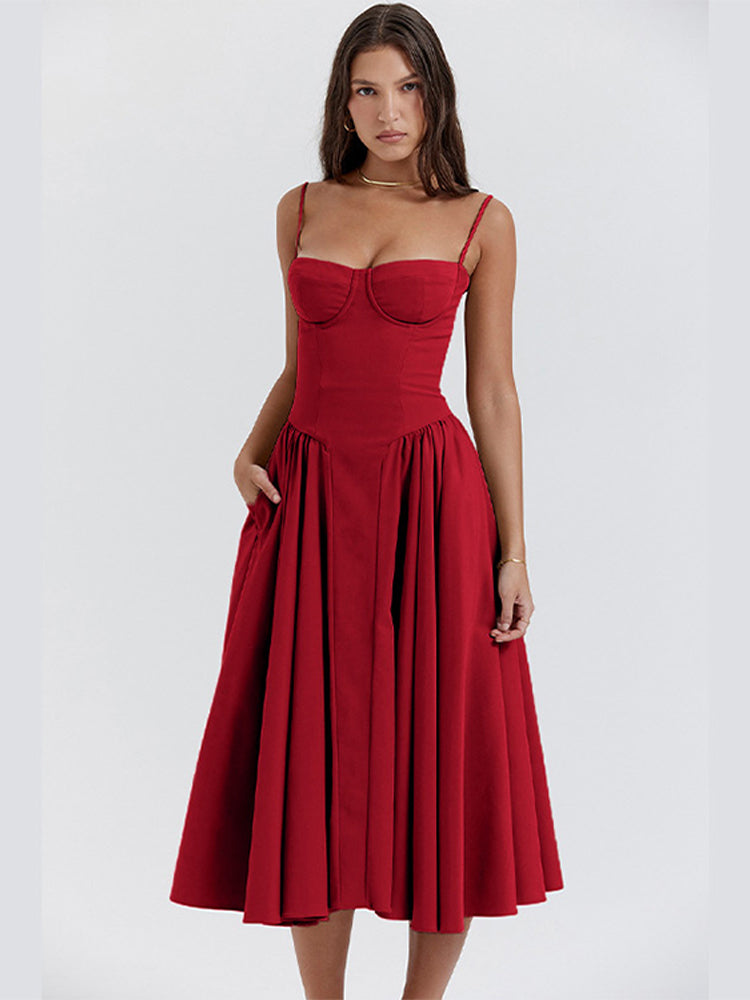 Ysolde – Corset Midi Kleid Damen
