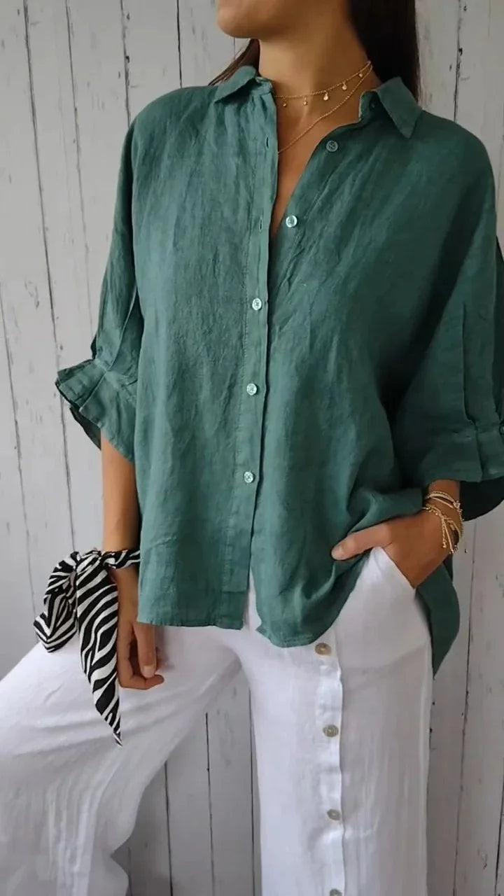 Paige - Damen Leinenbluse