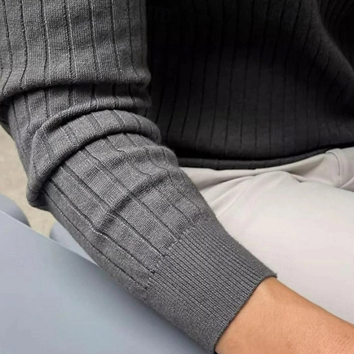Declan | Gerippter Henley-Pullover - Image 5
