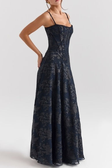 Veylina – Chiffon Floral Kleid Spaghettiträger