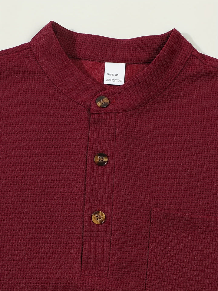Dawson | Strukturiertes Langarm-Henley-Shirt - Image 27