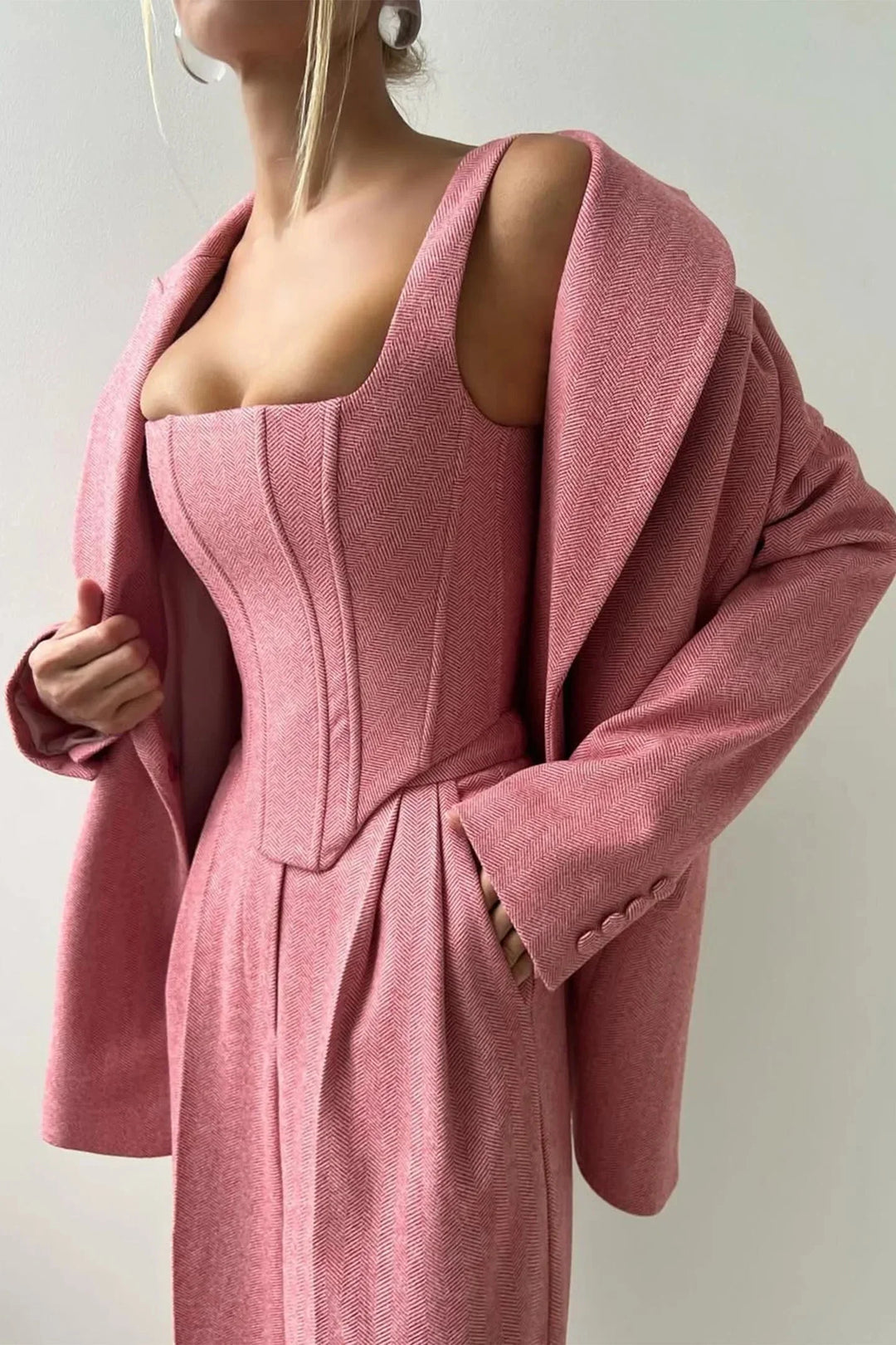 Velmire - Elegantes Damen Dreiteiler Set Mit Tailliertem Oberteil