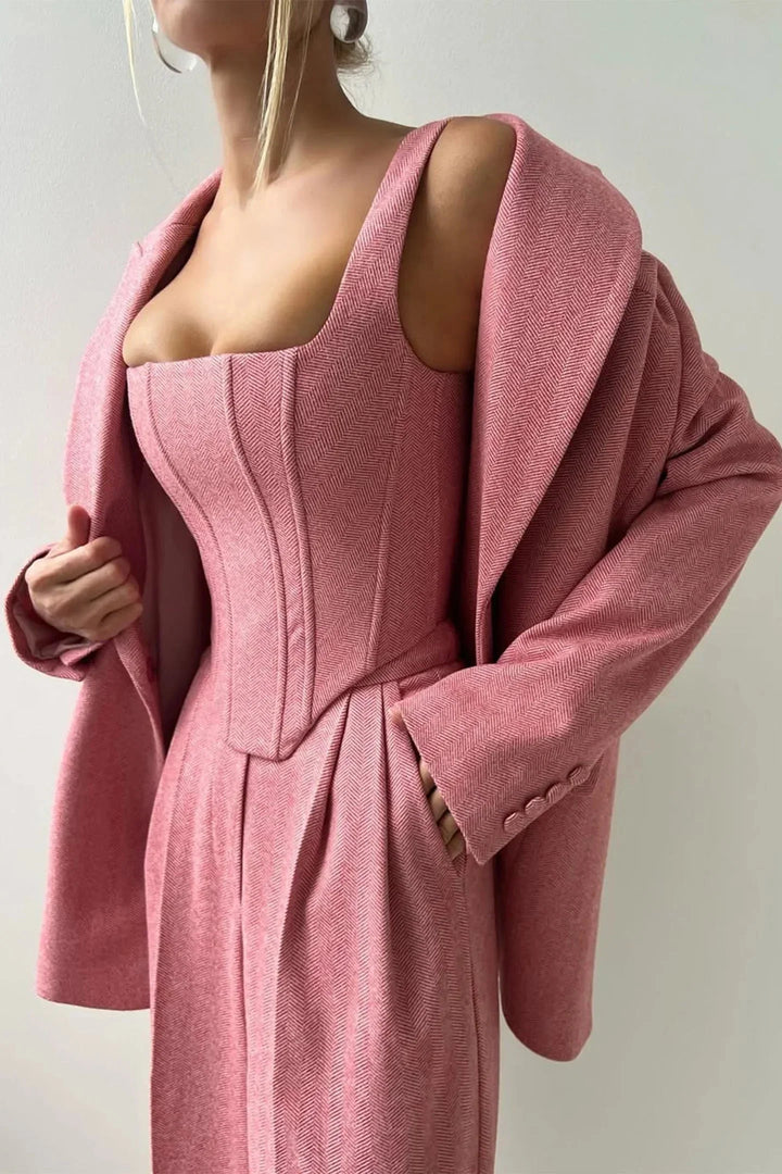 Velmire - Elegantes Damen Dreiteiler Set Mit Tailliertem Oberteil