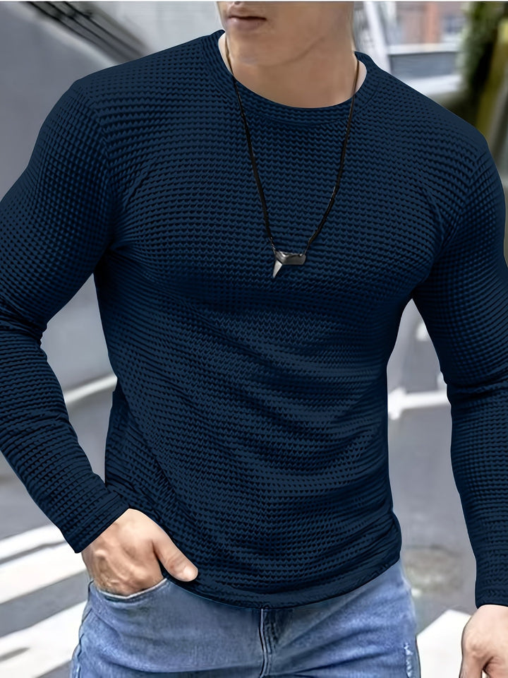 Frederick | Langarmshirt aus strukturiertem Waffelstrick - Image 2