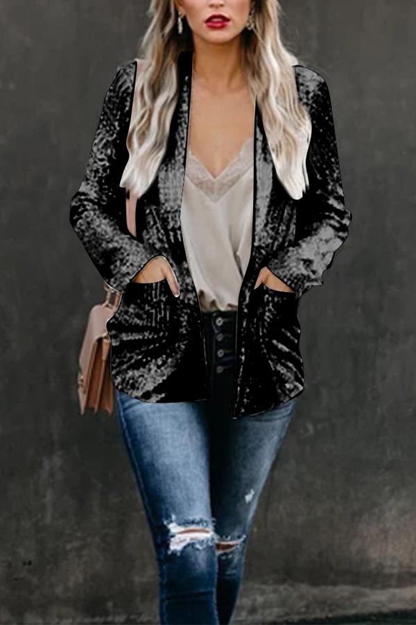 Hansera - Damen Leichter Glanz Blazer Elegant