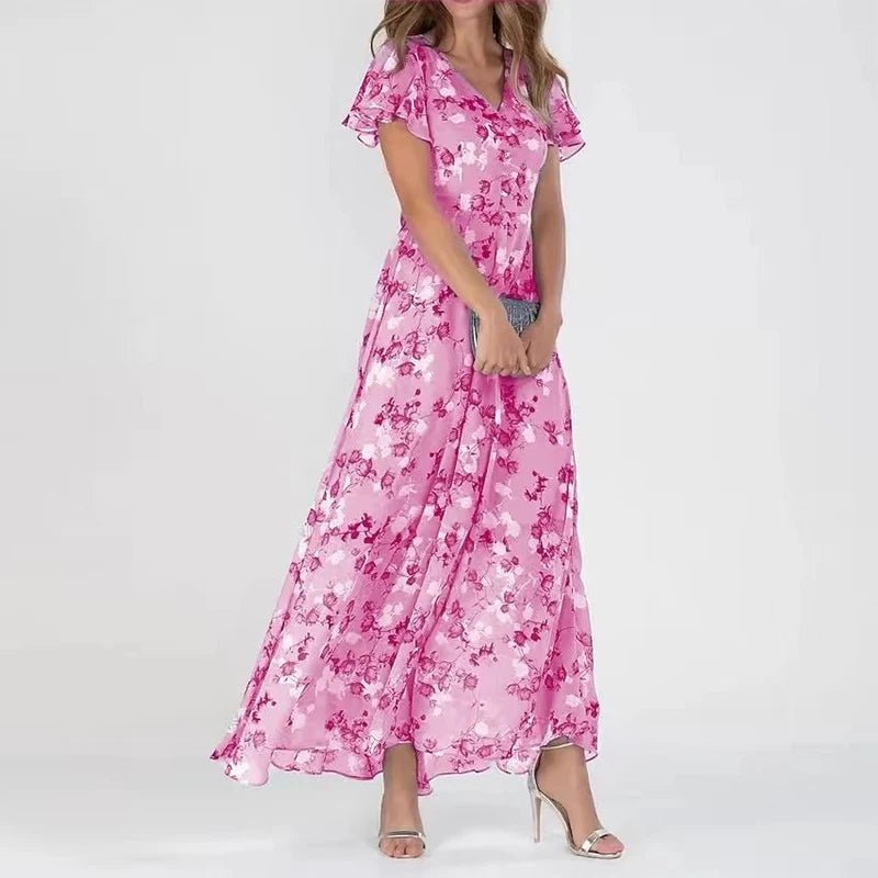 Women Elegant Maxi Dress Flattering Flowing Special Occasion - Image 4