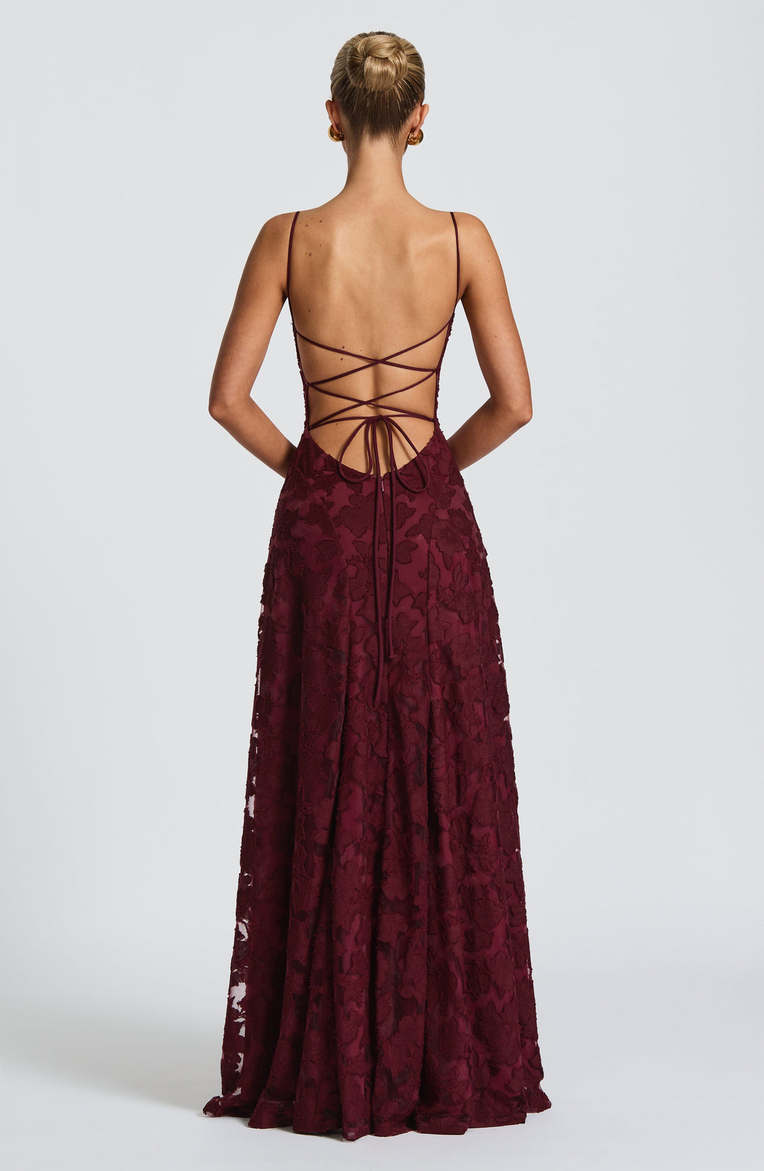 Damen Besticktes Maxi Abendkleid Blumenmuster A-Linie - Image 13