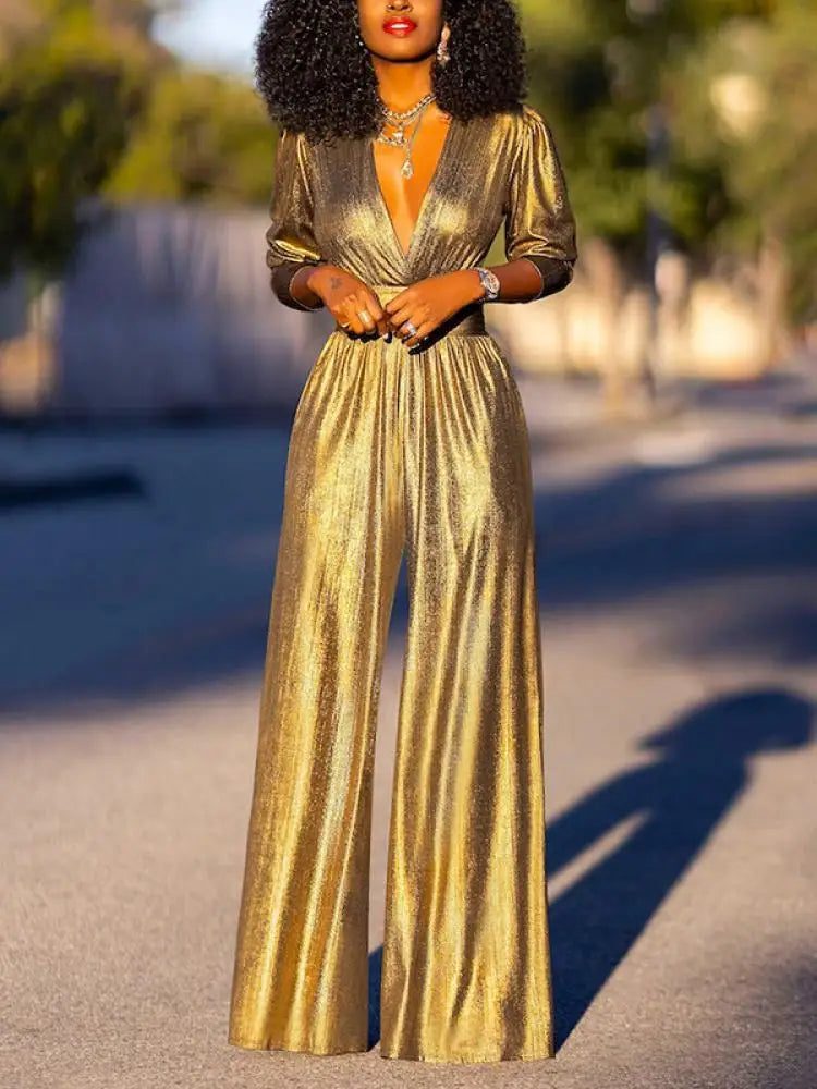 Wina - Eleganter Glanz Jumpsuit