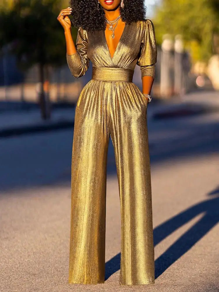 Wina - Eleganter Glanz Jumpsuit