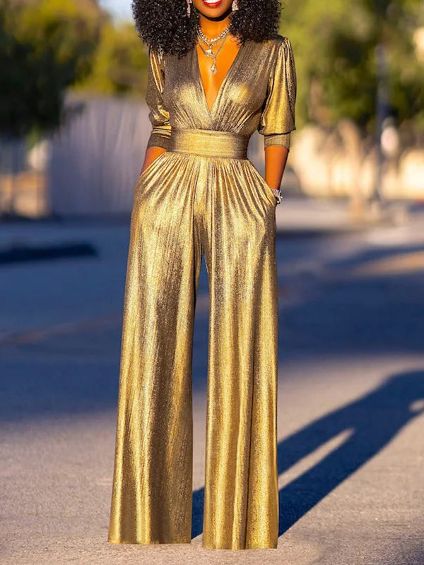 Wina - Eleganter Glanz Jumpsuit