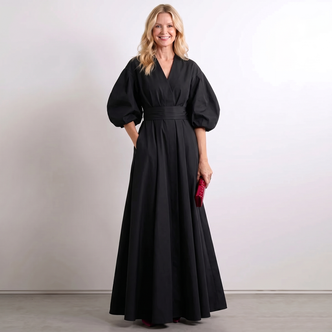 Damen Maxikleid A-Linie Kurzarm - Image 6