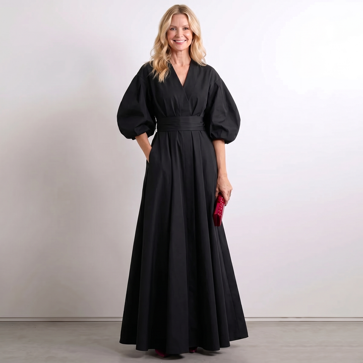 Damen Maxikleid A-Linie Kurzarm - Image 6