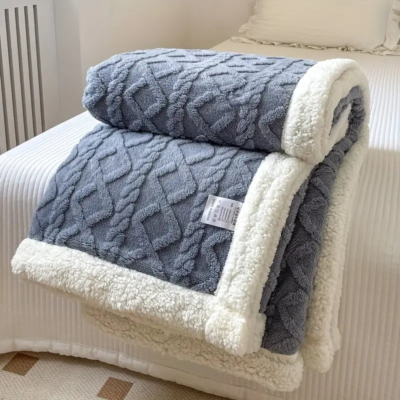 Fluffy Sherpa Blanket | Ideal for Home & Travel