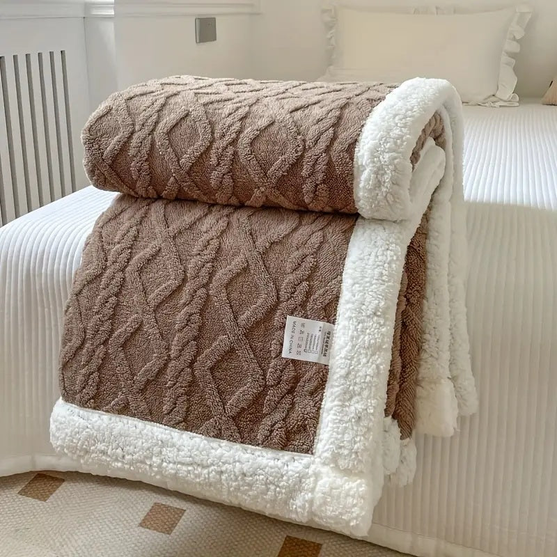 Fluffy Sherpa Blanket | Ideal for Home & Travel