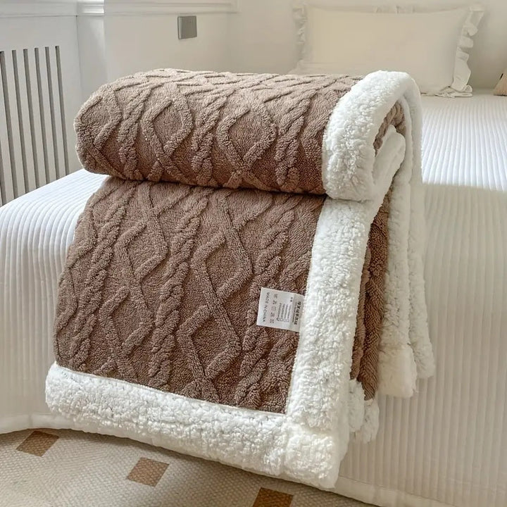 Fluffy Sherpa Blanket | Ideal for Home & Travel